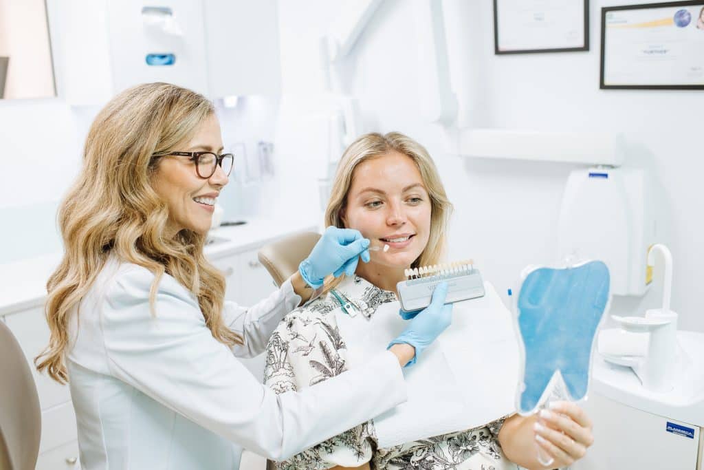 Teeth whitening at dental spa